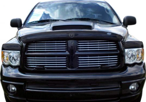 AVS 3pc Smoked Bugdeflector II Hood Deflector 02-05 Dodge Ram - Click Image to Close